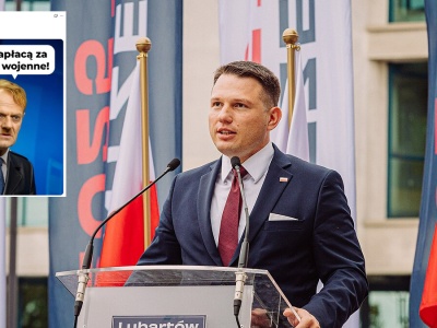Mentzen wywołał burzę grafiką z Tuskiem. „Mogę robić z niego rudego Niemca”