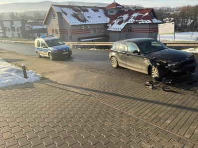 Kolizja dwóch pojazdów. Klecza Dolna