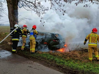Kierowca spłonął w elektryku (ZDJĘCIA)
