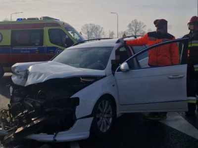 Uwaga wypadek na DK 46 w okolicy Strobic