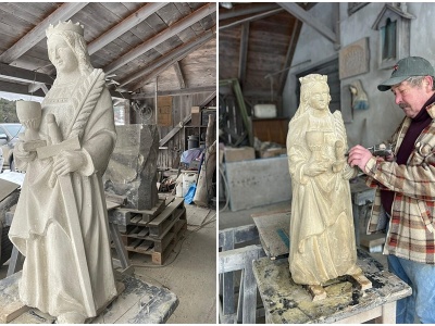 Św. Barbara już czuwa nad pracownikami Kopalni Surowców Skalnych w Klęczanach