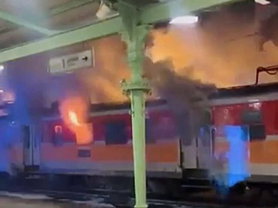 Pożar pociągu w Nowym Sączu. Trwa akcja gaśnicza