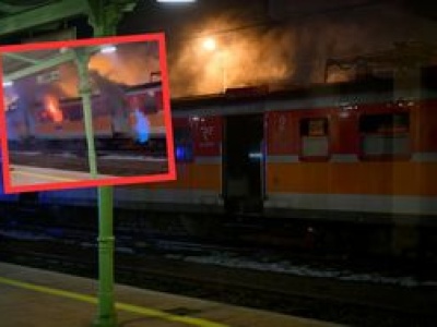 Pożar na dworcu w Nowym Sączu. Zapalił się wagon pasażerski