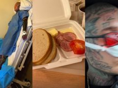 Stifler melduje się w szpitalu i narzeka na tamtejsze posiłki: 