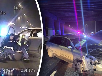 Brawurowa ucieczka kierowcy na DK 19. Po drodze zgubił błotnik i oponę. Absurdalne tłumaczenie