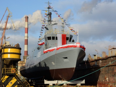 Chrzest i wodowanie Czajki – szóstego niszczyciela min projektu 258