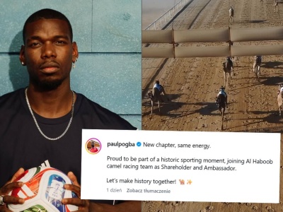 Paul Pogba, gwiazda piłki nożnej, postanowił zostać potentatem wyścigów wielbłądów