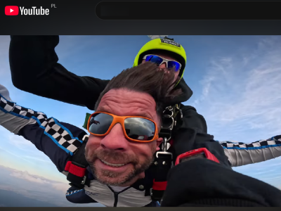 Komik skoczył ze spadochronem. Na 57 sekund jego życie się zatrzymało