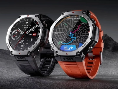 Piękny, sportowo-elegancki smartwatch Amazfit T-Rex 3 w srebrnym kolorze za 749 zł zamiast 1299 zł