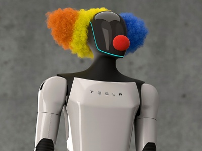 Robot Tesli to nieśmieszny żart. 