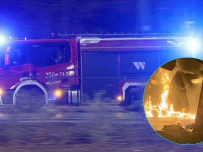 Pożar ciężarówki na AOW. Utrudnienia na drodze
