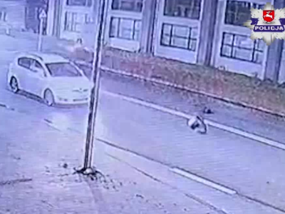 Ryki: Tak doszło do potrącenia pieszej na przejściu. Jest nagranie wypadku