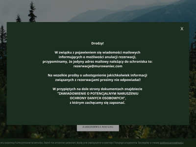 Kampania phishingowa i możliwy wyciek danych gości schroniska Murowaniec