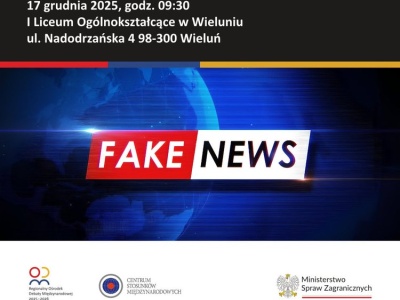 „Fake czy fakt? Jak nie dać się dezinformacji?” – debata w I LO w Wieluniu