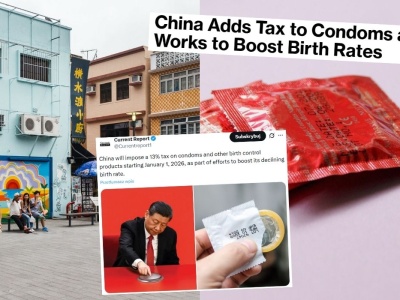 Chiny w nadziei na poprawę demografii nakładają 13% podatek na prezerwatywy i resztę antykoncepcji