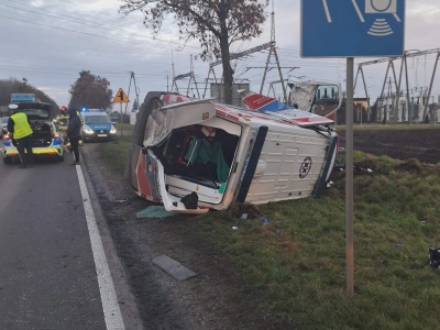 Hrubieszów. Dwie osoby ranne w wypadku karetki