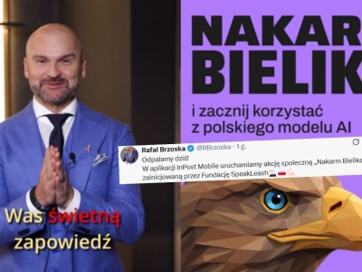 Rafał Brzoska prosi o rozmawianie z Bielikiem, polskim modelem językowym, żeby zmądrzał