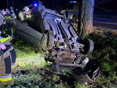 Dachowanie samochodu osobowego we Wróblewie