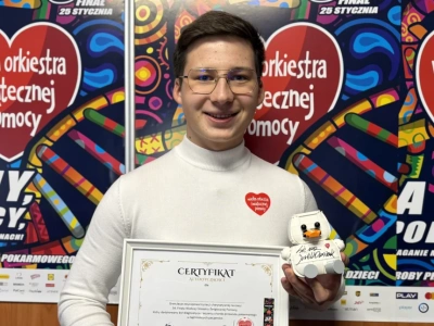 Maskotka z misji Sławosza Uznańskiego-Wśniewskiego zbudowana z LEGO. Do wylicytowania podczas finału WOŚP