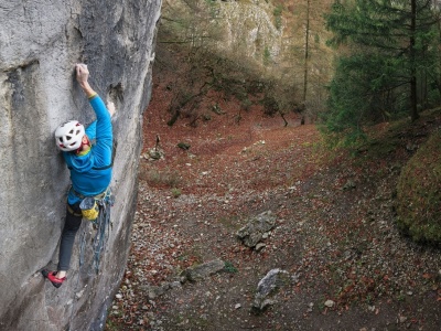 No pain, no gain… Lumír Fajkoš solo z liną na słowackiej drodze „Gekón” 11-