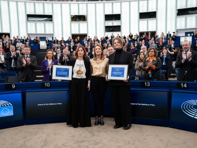 Nagroda im. Sacharowa 2025. Andrzej Poczobut i Mzia Amaglobeli laureatami