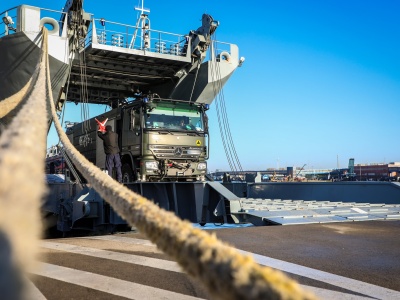 Wojskowa Straż Pożarna na pokładzie okrętu ORP Lublin