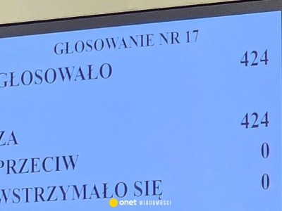 Niecodzienne głosowanie w Sejmie. 