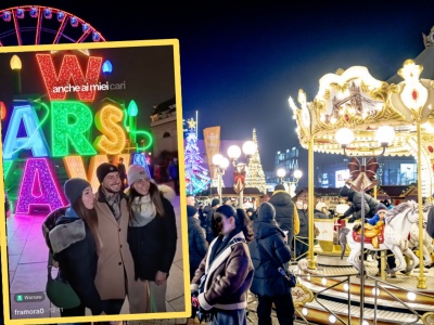 Włoch pokazał rodzinie świąteczną stolicę. 