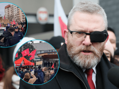 Policja i tłumy przed szpitalem. Zewsząd słychać krzyki, wiemy co się dzieje