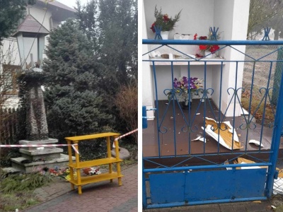 W gminie Wólka zdewastowano kapliczki. Wyrwane zostały krzyże, rozbite figury świętych