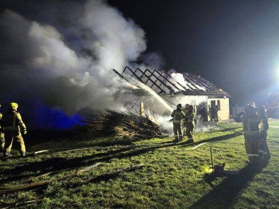 Ogień w środku nocy. Kilka jednostek walczyło z pożarem