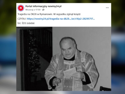 Tragiczny wypadek na Podkarpaciu. Nie żyje ksiądz. Parafia pożegnała duchownego