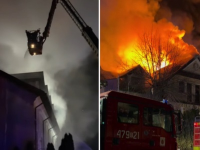 Pożar na Podlasiu. Płonie hotel, ogień pojawił się w nocy
