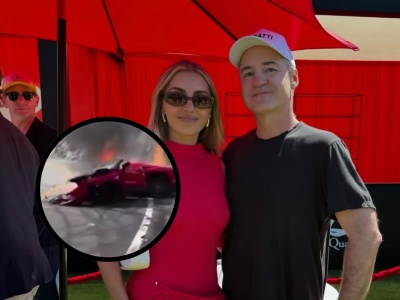 Wyciekło nagranie z wypadku Vince'a Zampelli. Ferrari roztrzaskało się o betonową barierę