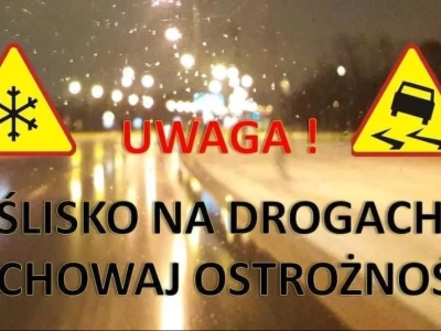 Ślisko na drogach! Służby ostrzegają!