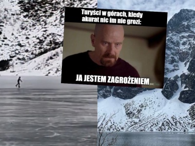Turysta w Boże Narodzenie wybrał się na łyżwy na Morskie Oko i przypominamy, że to raczej średni pomysł