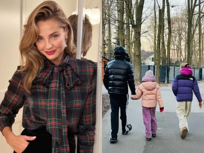 Socha na świątecznym spacerze z mężem i dziećmi. Ale urosły!