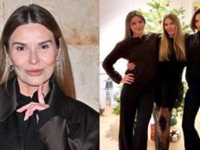 RZADKI WIDOK: Hanna Lis pozuje na tle choinki z DOROSŁYMI CÓRKAMI. Podobne do sławnej mamy? (FOTO)