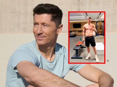 Lewandowski ściągnął koszulkę. Fani oszaleli
