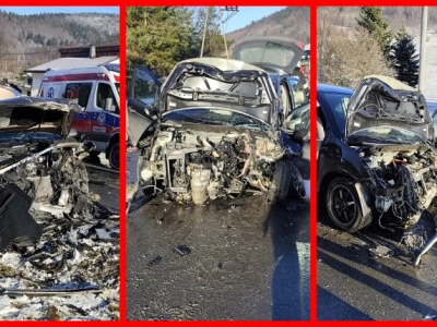 Akcja za akcją. Pracowita noc służb na Sądecczyźnie. Wypadki, pożary i dramat w rzece