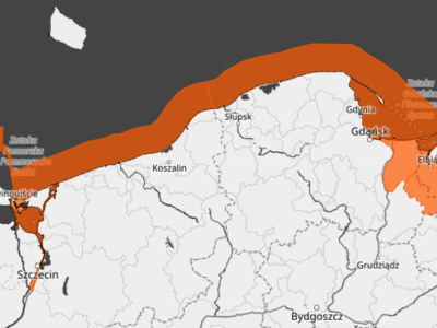 Ostrzeżenia przed cofką na całym Wybrzeżu