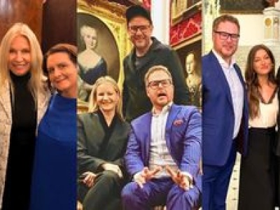 Świąteczny bankiet w rezydencji Jana Lubomirskiego. Wpadli Kożuchowska, Ogórek, Karolak z Izabelą Skierską...(ZDJĘCIA)