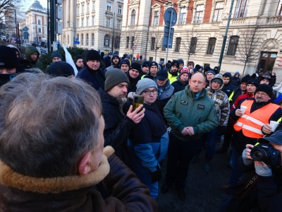 Protest rolników w Krakowie. Wojewoda spotkał się z demonstrantami