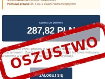 Zwrot pieniędzy za prąd? To pułapka, ostrzega CERT Polska
