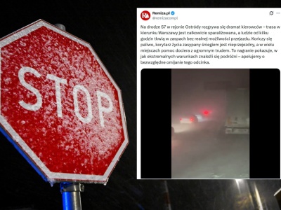 Dramatyczna sytuacja na S7 w okolicach Ostródy!