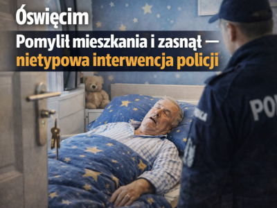 Oświęcim. Pijany mężczyzna pomylił mieszkania i zasnął w cudzym łóżku