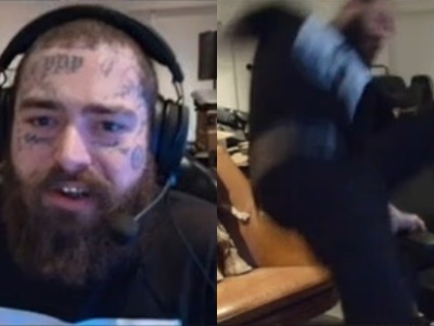 Post Malone przesadził na Twitchu. Backflip, krzesło i kontuzja