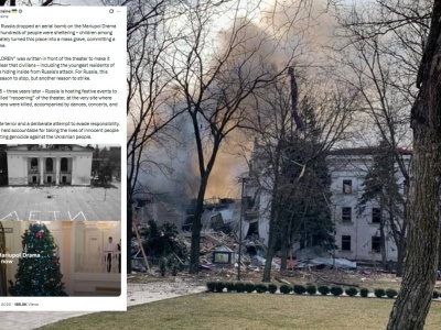 Upiorne barbarzyństwo Rosjan w teatrze w Mariupolu