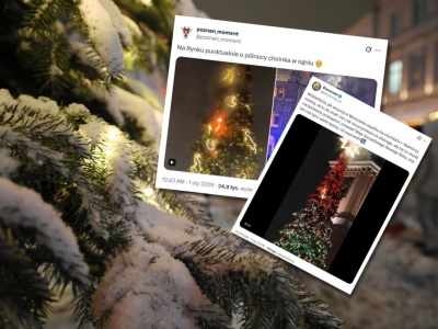 Płonęły choinki w Warszawie i Poznaniu. Strażacy interweniowali po północy