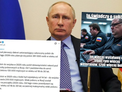 Rosja: po podwyższeniu wieku poborowego w 2024 roku teraz wprowadzono całoroczny pobór do wojska